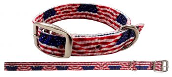 Showman Couture American Flag designed nylon dog collar #2